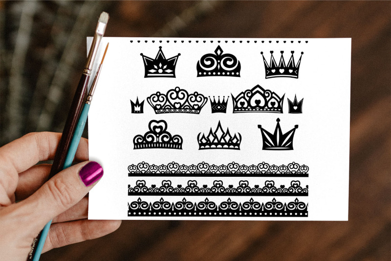 crown-template-stencil-two-kinds-of-color-and-black