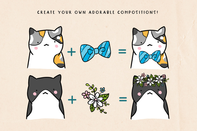 cute-cats-clipart-and-elements