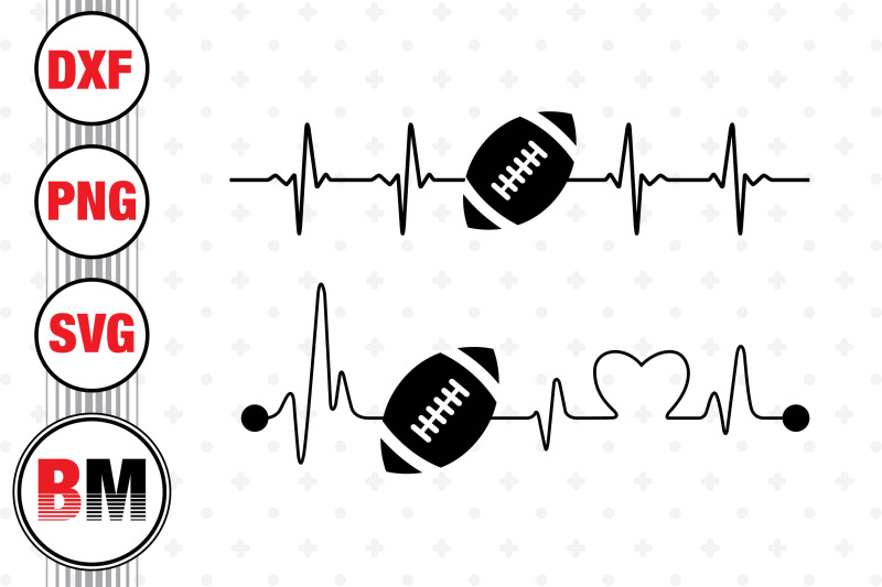 football-heartbeat-svg-png-dxf-files