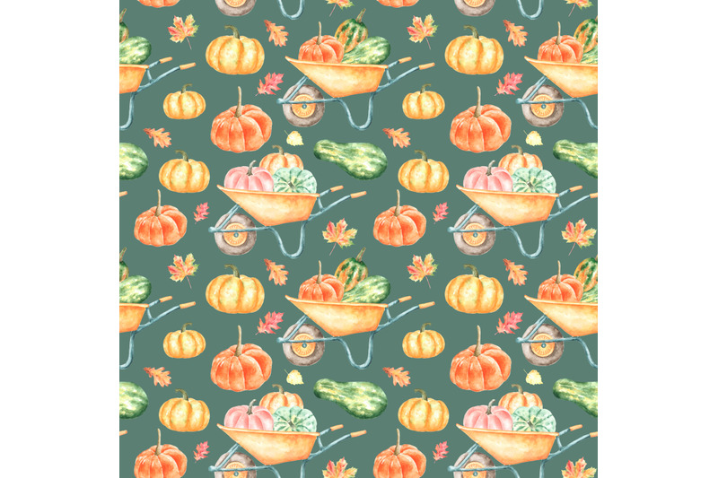 harvest-pumpkins-watercolor-seamless-pattern-farmhouse-thanksgiving