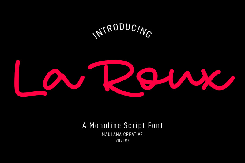 la-roux-monoline-script-font