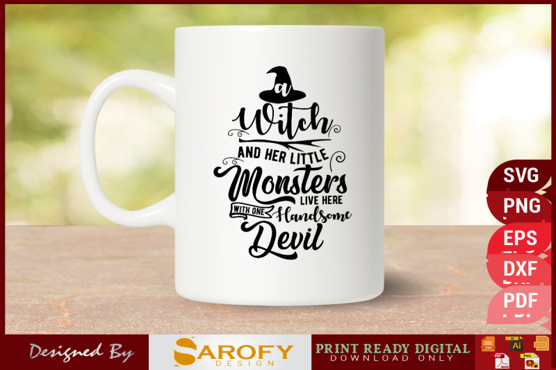 a-witch-and-her-little-monsters-halloween-design