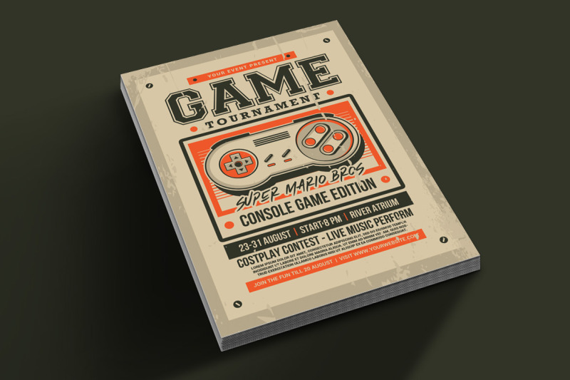 retro-game-tournament-flyer