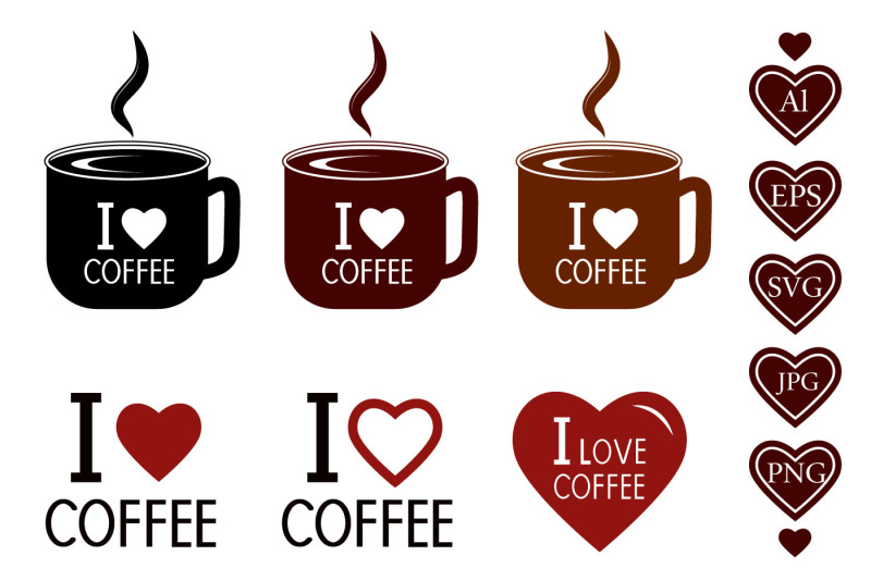 i-love-coffee-text-bundle-svg