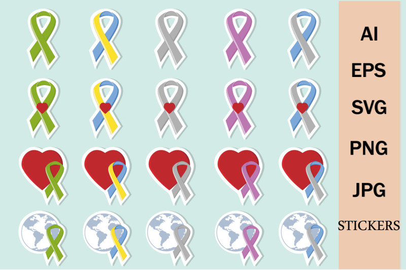 stickers-are-symbolic-ribbons-stickers-for-printing