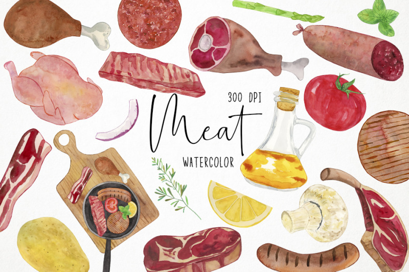 watercolor-meat-clipart-butcher-shop-clipart-beef-clipart-steak