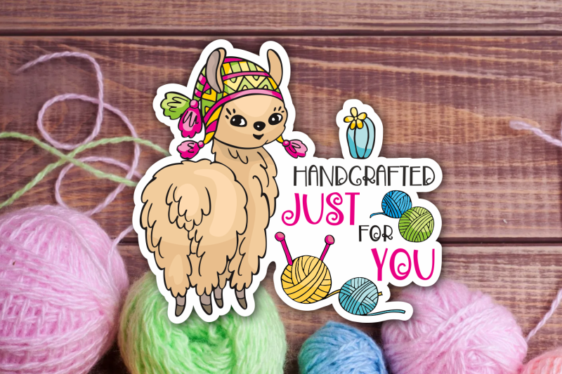 small-business-stickers-with-llamas-knitwear-and-crochet