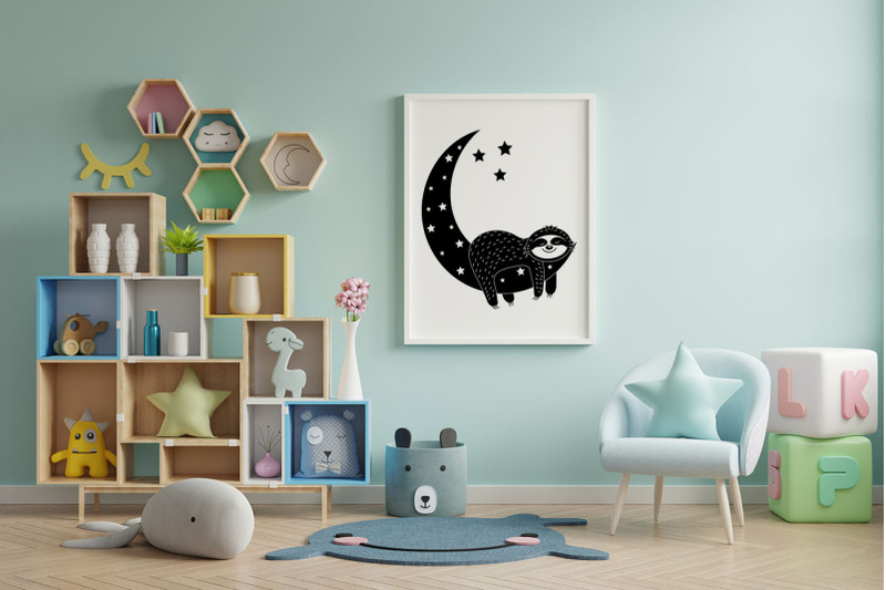 cute-sloth-character-sleeps-on-the-moon-svg