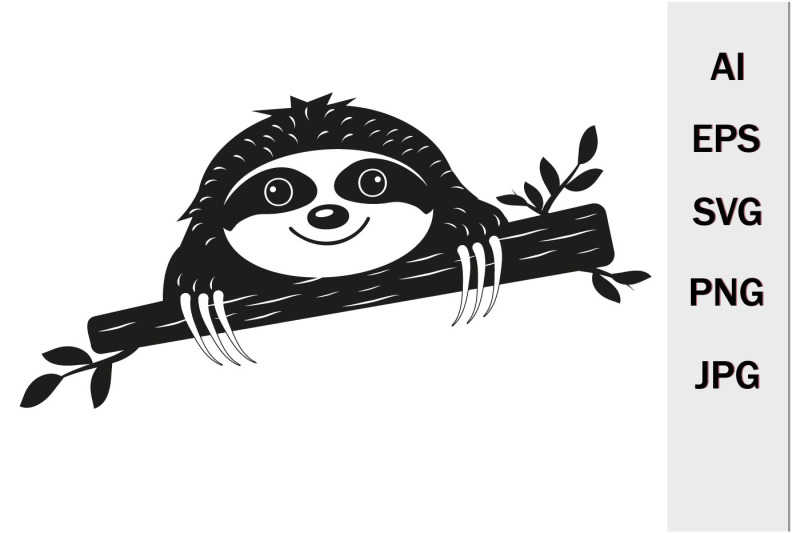 cute-animal-sloth-svg-format