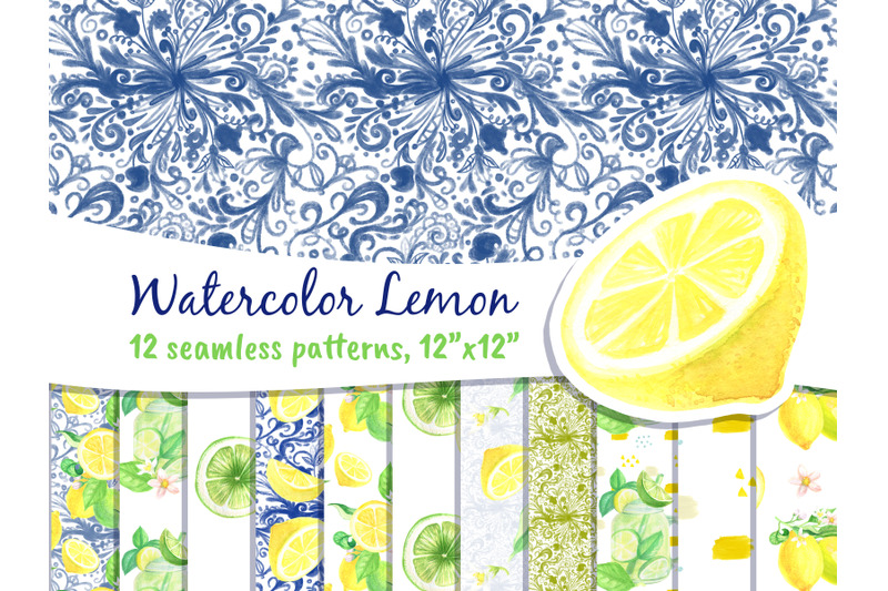 digital-paper-lemon-art-seamless-pattern