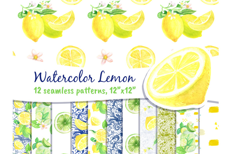 digital-paper-lemon-art-seamless-pattern