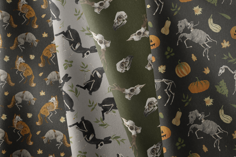 halloween-digital-papers-seamless-patterns