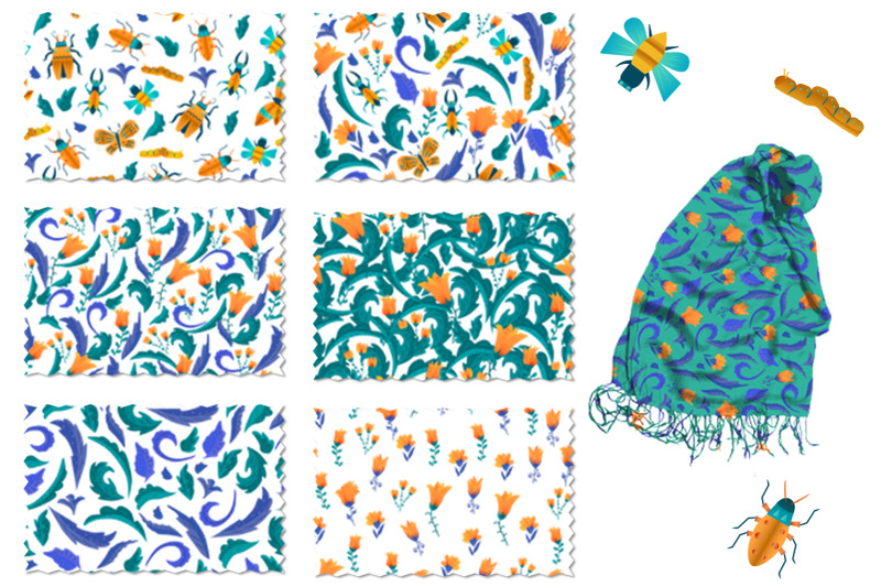 set-of-vector-insects-patterns