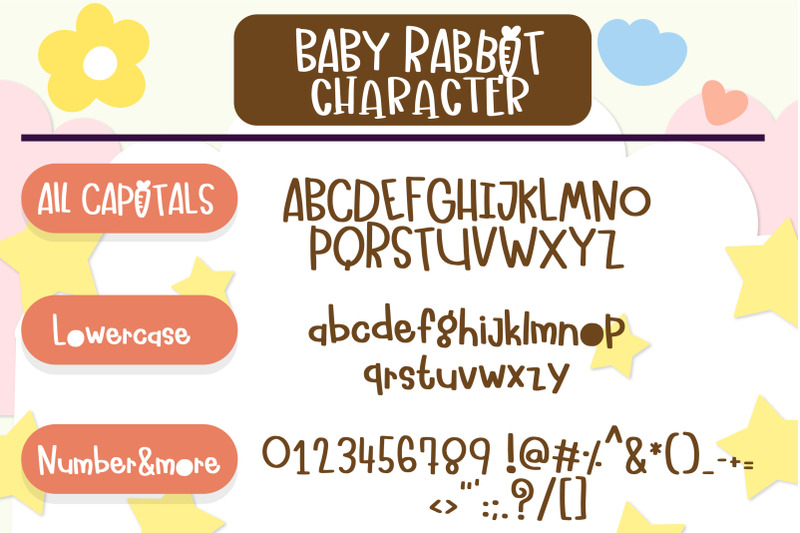 baby-rabbit-font-kid-handwritten-kawaii-style
