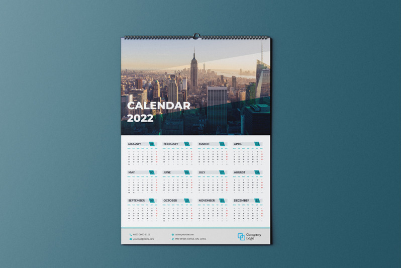 minimal-one-page-wall-calendar-2022