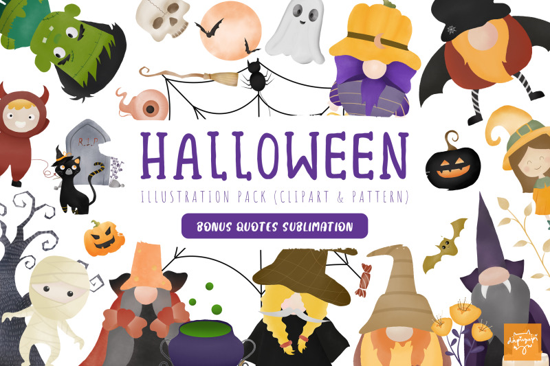 halloween-clipart-and-pattern-collection-vol-1