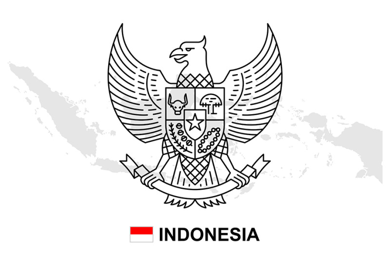 indonesia-map-with-coat-of-arms