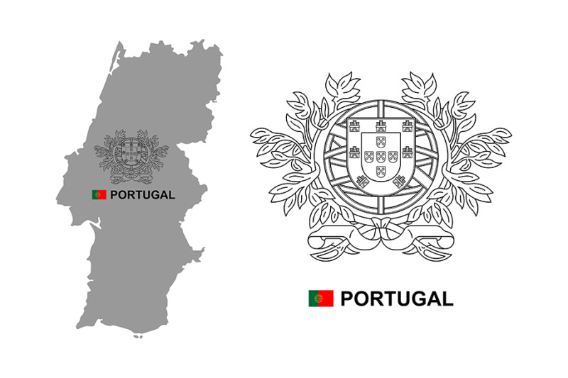 portugal-map-with-coat-of-arms