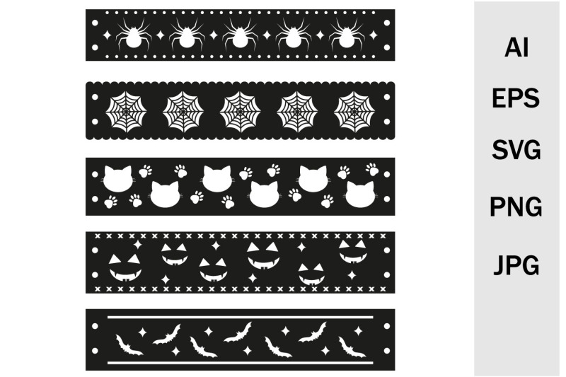 template-of-a-bracelet-for-halloween-svg