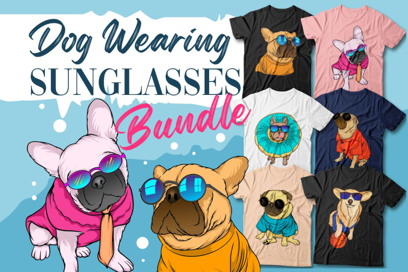 funny-dog-wearing-sunglasses-t-shirt-designs-bundle