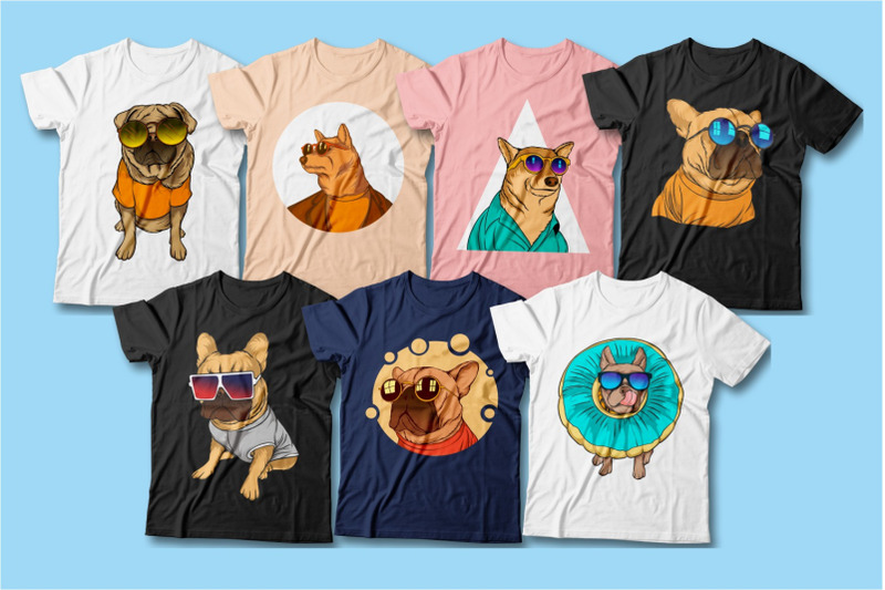 funny-dog-wearing-sunglasses-t-shirt-designs-bundle