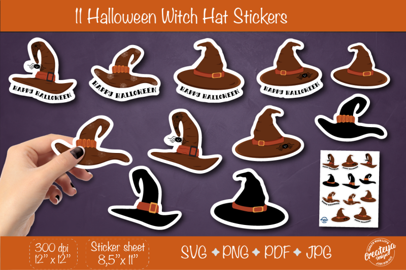 halloween-stickers-png-sticker-pack-png-witch-hat-stickers-svg