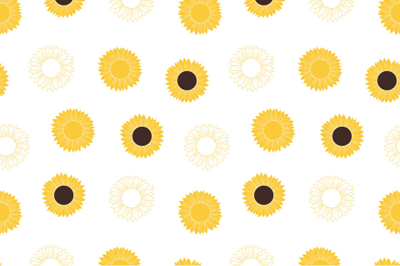 sunflowers-pattern-sunflowers-graphics-sunflowers-svg