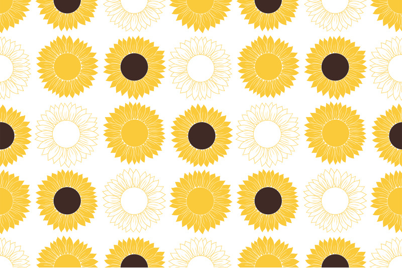 sunflowers-pattern-sunflowers-graphics-sunflowers-svg