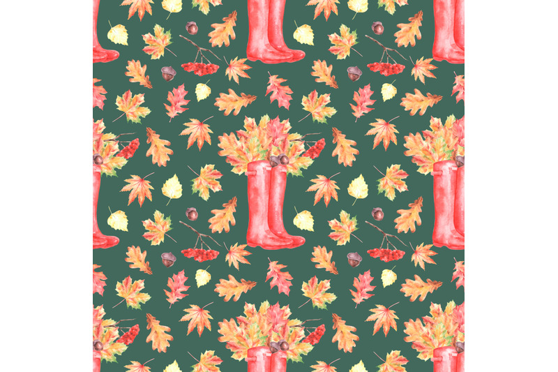fall-leaves-watercolor-seamless-pattern-autumn-forest-leaf-fall