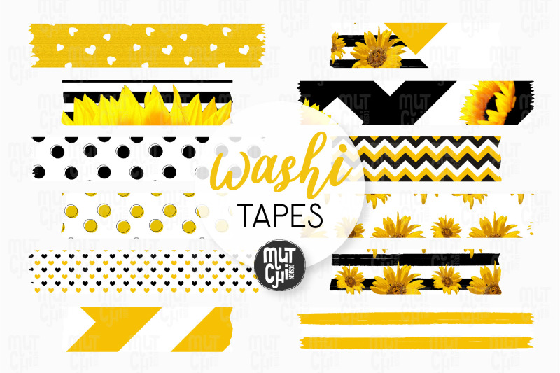 sunflower-washi-tapes