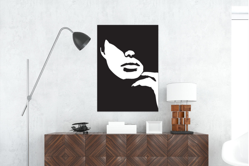 woman-art-face-print