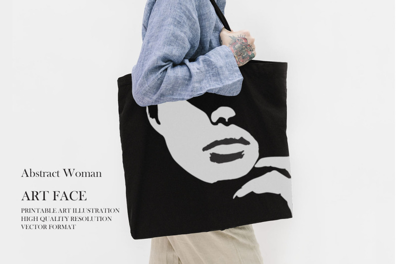 woman-art-face-print