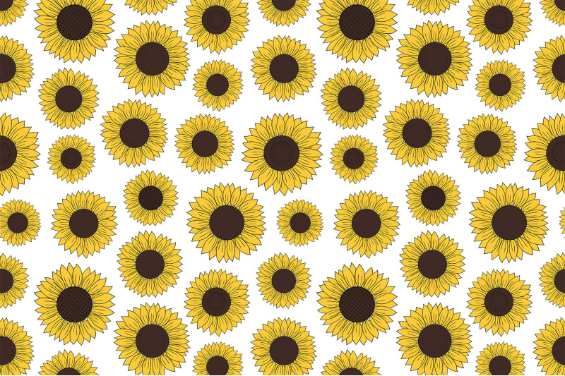 sunflowers-pattern-sunflowers-graphics-sunflowers-svg