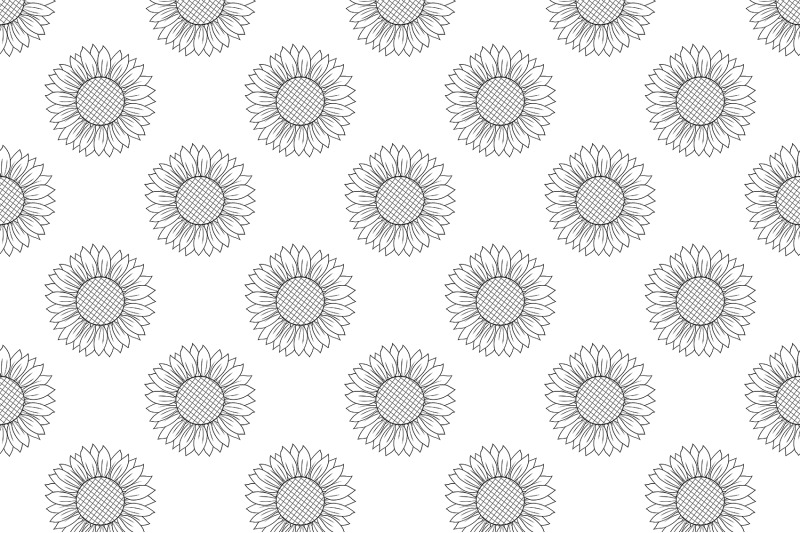 sunflowers-pattern-sunflowers-graphics-sunflowers-svg