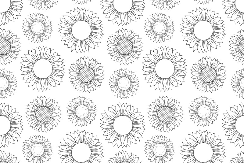 sunflowers-pattern-sunflowers-graphics-sunflowers-svg