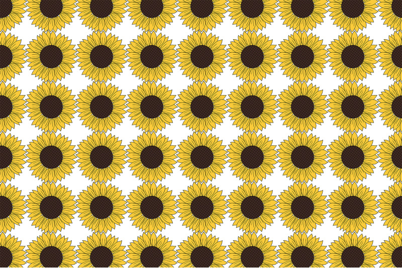 sunflowers-pattern-sunflowers-graphics-sunflowers-svg