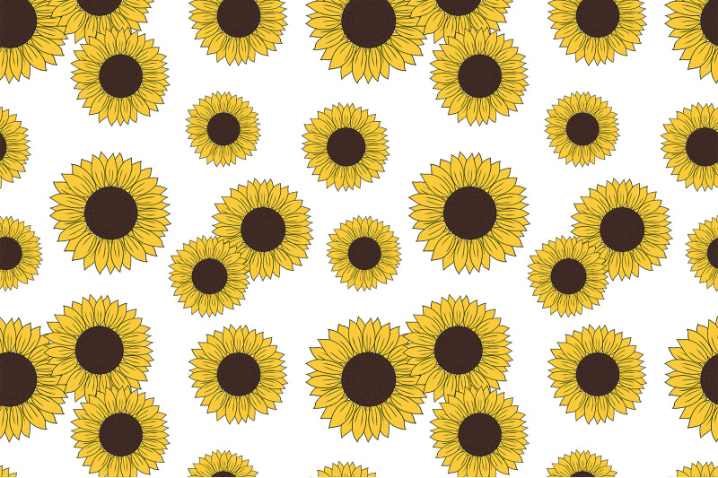 sunflowers-pattern-sunflowers-graphics-sunflowers-svg