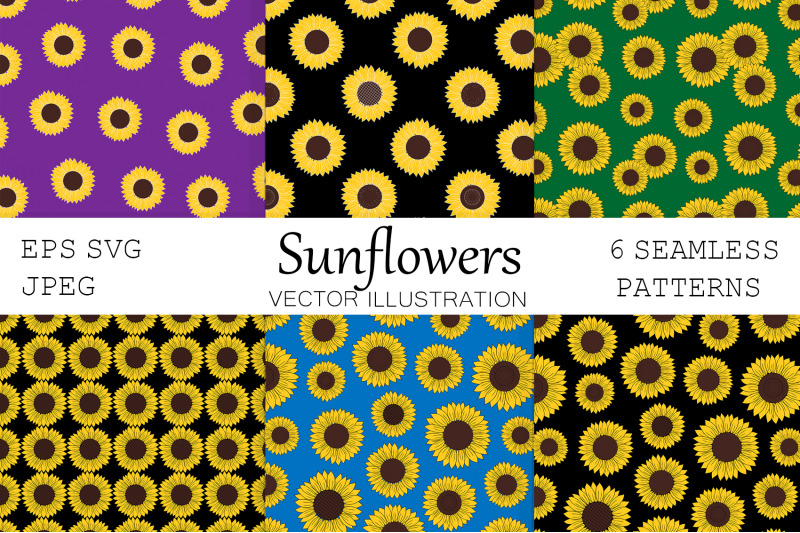 sunflowers-pattern-sunflowers-graphics-sunflowers-svg