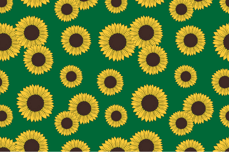 sunflowers-pattern-sunflowers-graphics-sunflowers-svg