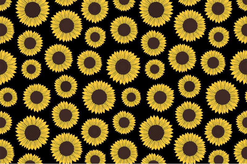 sunflowers-pattern-sunflowers-graphics-sunflowers-svg