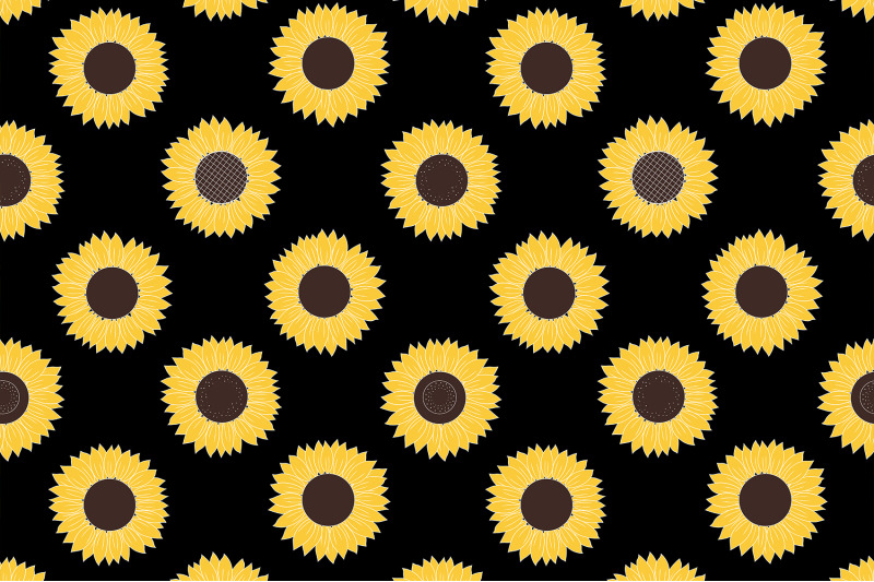 sunflowers-pattern-sunflowers-graphics-sunflowers-svg