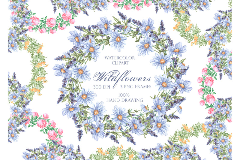 wildflowers-wreath-watercolor-clipart-meadow-flowers-wildflowers