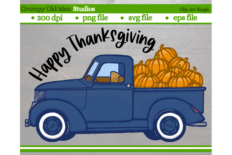 blue-1950s-pumpkin-pickup-truck-happy-thanksgiving