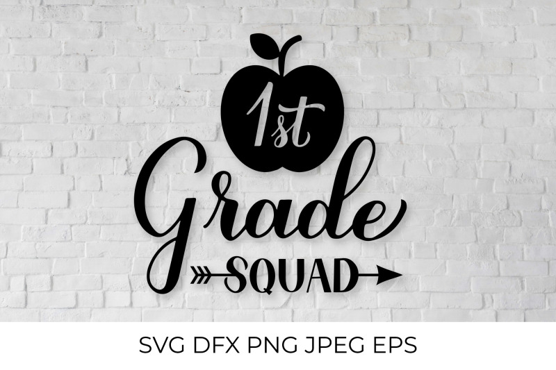 1st-grade-squad-calligraphy-lettering-first-day-of-school-svg