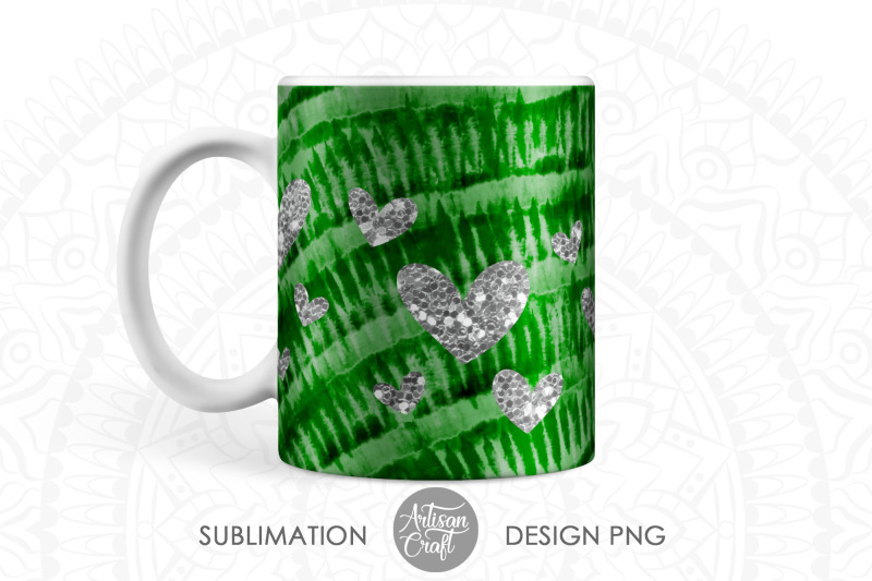 mug-sublimation-designs-with-tie-dye-and-silver-hearts