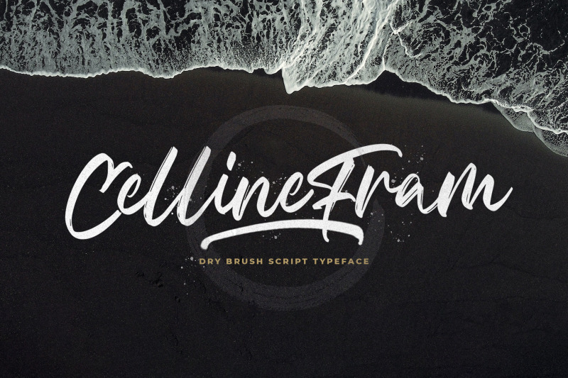 celline-fram-textured-brush-font