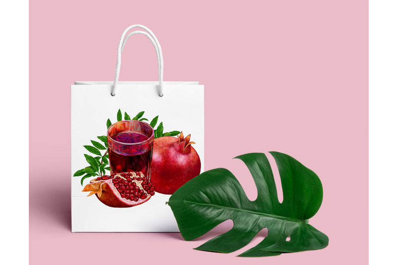 pomegranate-png-fruit-clip-art-sublimation-png-botanic-illustration