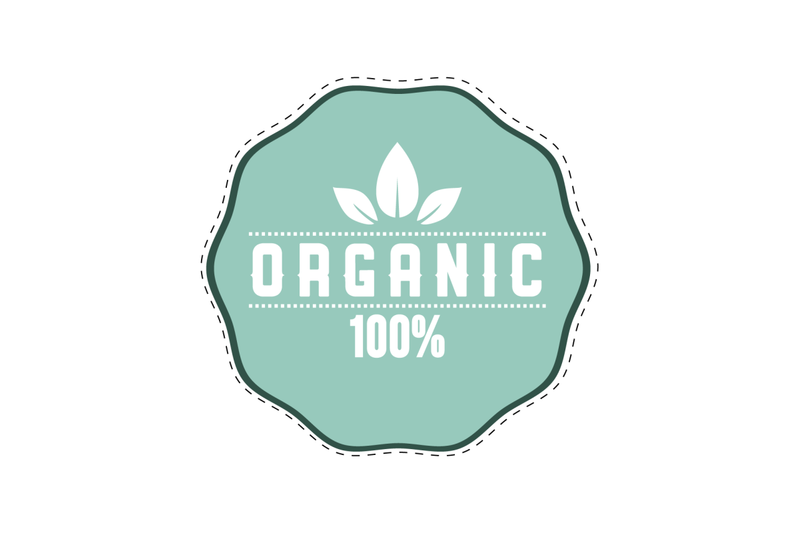 organic-label-icon-to-mark-veggie-food-isolated-on-white