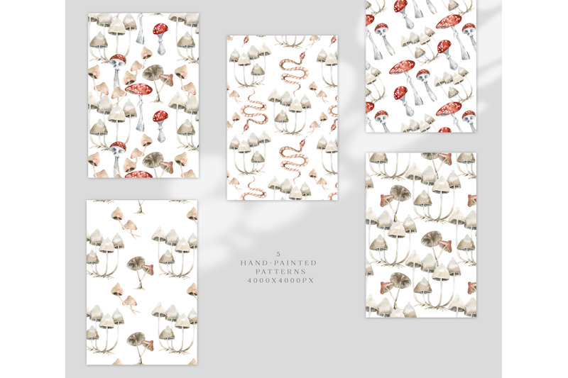 mushroom-seamless-pattern-for-fabric-watercolor-woodland-seamless