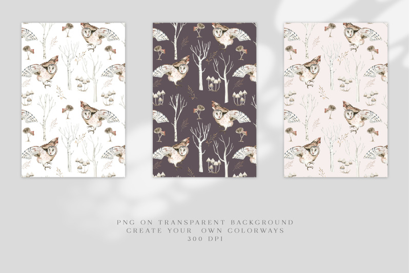 woodland-seamless-pattern-fabric-watercolor-forest-birds-seamless